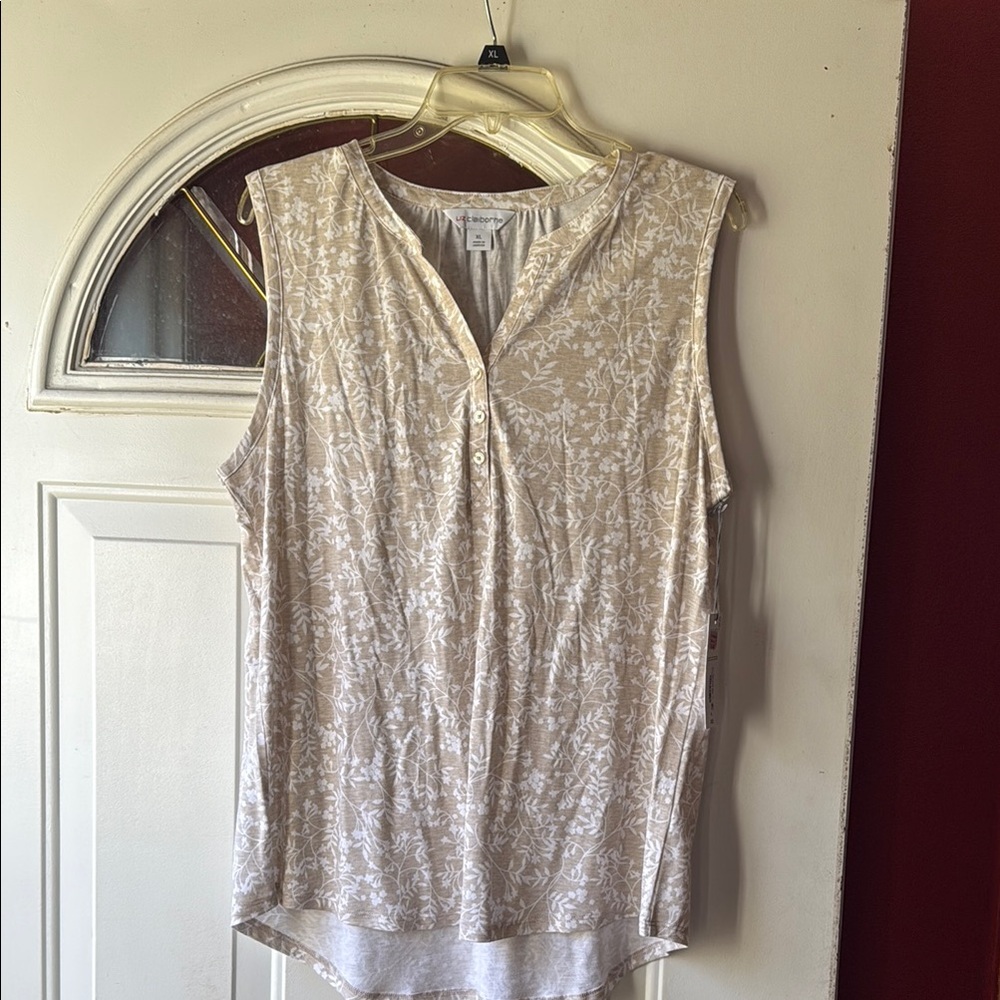 Floral Sleeveless Top - Cream